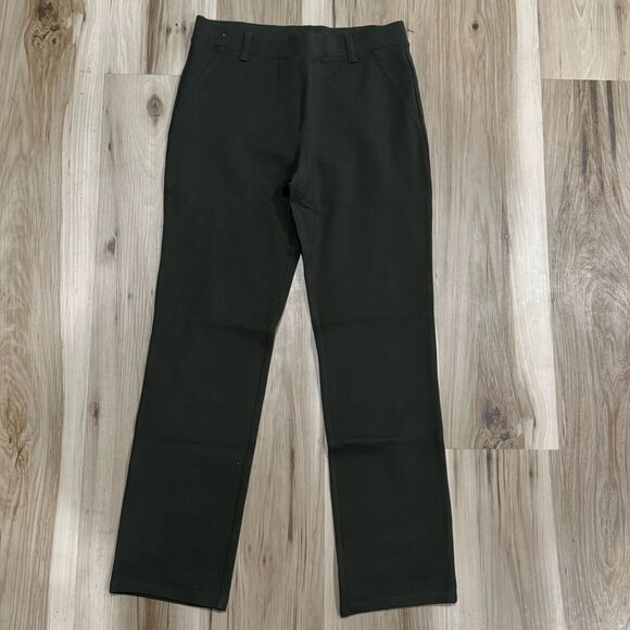 Quince Ultra-Stretch Ponte Straight Leg Pants in Olive Women’s Small P - Picture 2 of 5